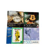 Lot of 4-500 Piece Jigsaw Puzzles Office, Disney, Frozen, Compass NEW Bold - $27.09 CAD