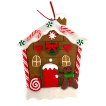 Gingerbread House with Gingerbread Man Christmas Ornament Decoration 4.5... - $12.85