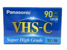 Panasonic VHS-C Super High Grade TC-30 90 Minute Compact Video Cassette - £5.48 GBP