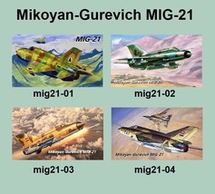 4 Different Mikoyan-Gurevich MIG-21 Warplane Magnets - £78.69 GBP
