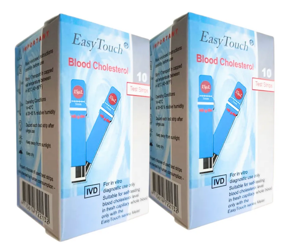 Original New Easy Touch Test Strips For Cholesterol Level Check - 10 Test Strips - $39.59