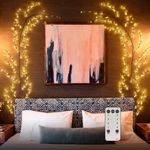 Bedroom Vine Lights with Remote Control - Christmas Decoration 9FT 160 LEDs - £26.29 GBP