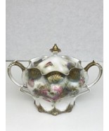 Early Prussian Antique Sugar Bowl with Lid unmarked 1800-1900 approx - $40.69 CAD