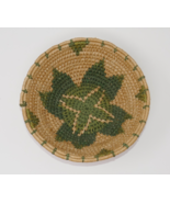 Woven Coiled Southwestern Green Design Round Basket Bowl - €33,80 EUR