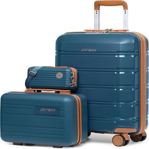 Carry-On Luggage 20&quot; Lightweight Polypropylene Hardshell Suitcase w Swiv... - £91.48 GBP