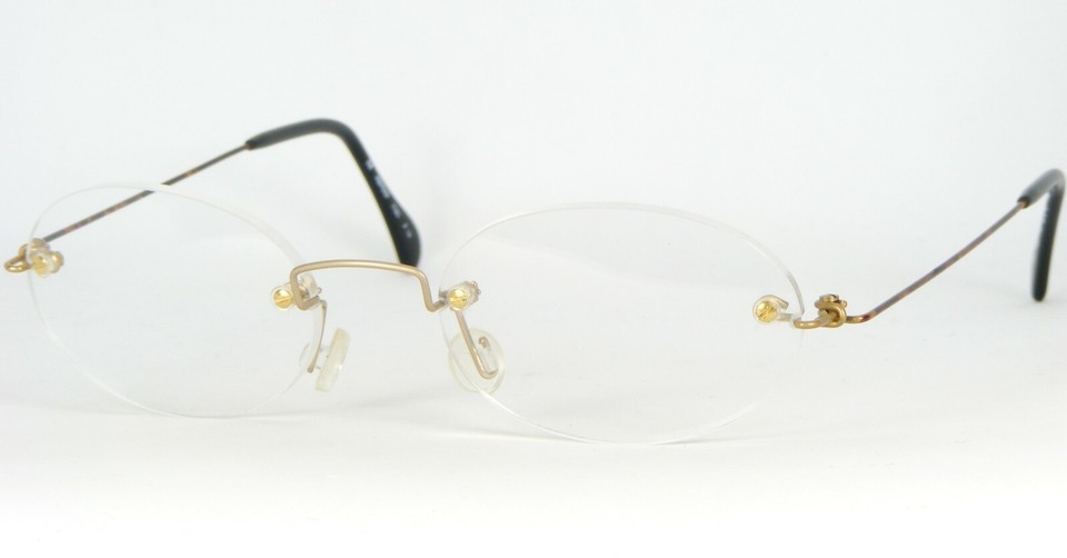 Vintage MENRAD 1629 710 GOLD /TORTOISE UNIQUE RARE EYEGLASSES GLASSES 48... - $49.50