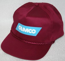 Vintage 90s CAMCO RV Camping Logo Snapback Trucker Red HAT CAP Rope Bill Camper - £10.24 GBP
