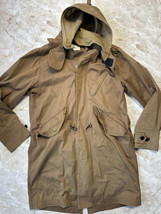 Sandro Beige Hooded Trench Men Size M - £88.85 GBP