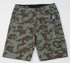 Volcom Vargo Cargo Shorts Green &amp; Brown Camouflage Camo Men&#39;s NWT - £39.10 GBP