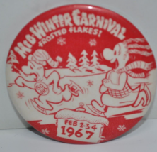 Vintage 1967 JHS Mid Winter Carnival - Frosted Flakes!  2-1/2&quot; Pinback Button - £19.37 GBP