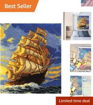 Latch Hook Kits Rug, 3D Pattern Printed Canvas Crochet Needlework Crafts... - $125.22