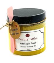 Jasmine Soft Sugar Scrub Exfoliating Bath Scrub holiday gift for her body scrub - £8.14 GBP