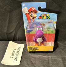 Purple Yoshi Super Mario Jakks Pacific 2.5&quot; Nintendo Video Game action F... - £22.81 GBP