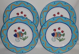 Set (4) Mikasa Oc EAN Collage Pattern Dinner Plates Made In Japan - £82.29 GBP