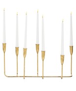 Abstract Gold Foil Finished Tapered Metal Candle Holder 21&quot; X 10&quot; 21 X 7 10 - $53.45