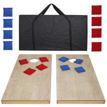 4X2&#39;Foldable Wooden Bean Bag Toss Cornhole Game Set Lawn Backyard With C... - $144.06