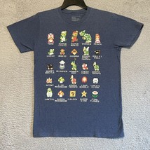 Super Mario Bros Short Sleeve T-Shirt Men&#39;s Size S 2014 Mario Characters - £8.76 GBP