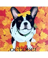 Boston Terrier October Fall Dog Days Poster Calendar 14 x 11&quot; Art Leigh ... - €26,04 EUR