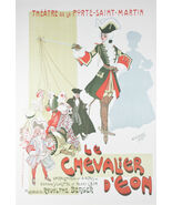 "Le Chevalier d'Eon" By Clerice French Poster Lithograph on Paper 37"x26" - €1.502,84 EUR