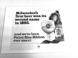 1971 Ad Pabst Blue Ribbon Beer Milwaukee, Wisc. - $167.57 MXN