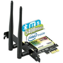 5400Mbps Pcie Wifi Card Intel 6E Chipset (6Ghz&5Ghz&2.4Ghz) Pcie Wifi Card Bt 5. - £43.33 GBP