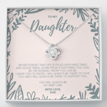 To My Daughter Necklace Love Knot, Father And Daughter Pendant Gifts From Daddy - £35.88 GBP+