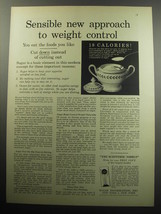 1957 Sugar Information, Inc. Ad - Sensible new approach to weight control - $18.49
