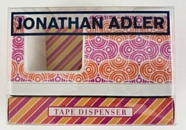 Jonathan Adler Desktop Tape Dispenser Pink Orange Circle Geometric - $16.83