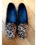 Pre-owned DONALD J. PLINER Pony Hair Animal Print  Flat Shoes SZ 6 - $88.11