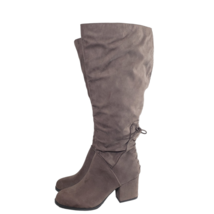 Journee Collection Womens Taupe Faux Suede Pull On Slouch Knee High Boot... - $69.99