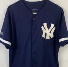 Vintage Authentic New York Yankees Jersey Derek Jeter #2 Majestic Navy Men Large - £62.90 GBP