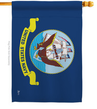 Navy House Flag 28 X40 Double-Sided Banner - £33.73 GBP