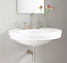 New White Cruzatte Wall Mount Bathroom Sink by Signature Hardware - $199.00