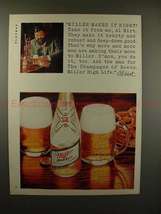 1969 Miller High Life Beer Ad w/ Al Hirt - Makes Right! - £14.54 GBP