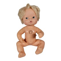 Vintage Hush Little Baby Doll Mattel 1975 Works Blue eyed toy - £24.37 GBP