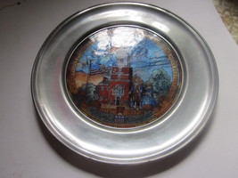 Vintage Jefferson Pewter Constitution Bicentennial Stain Glass Plate 581 - £7.98 GBP