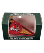 NCAA University of Louisville Cardinals Pennant Hand Painted Glass Ornament - £9.93 GBP