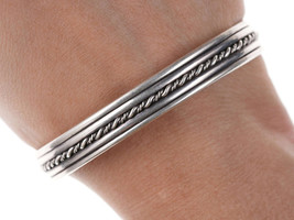 Vintage Southwestern Sterling cuff bracelet hj - £61.88 GBP