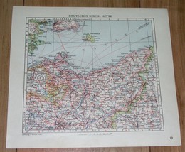 1929 Vintage Map Of Pomerania Pommern / Germany Poland / Verso Danzig Königsberg - £22.34 GBP