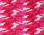 Flannel Pink Camouflage Camo Cotton Flannel Fabric Print by the Yard D27... - $8.99