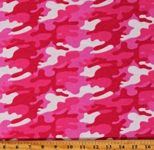 Flannel Pink Camouflage Camo Cotton Flannel Fabric Print by the Yard D277.21 - £7.03 GBP