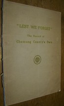 c1921 Wwi Chemung County Ny Record Of Soldiers Honor Roll Roster Book Elmira+ - £38.93 GBP