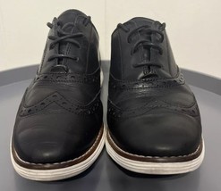 Cole Haan Grand OS Black Leather Brogue Wingtip Oxford Shoes Size Women’... - $39.00