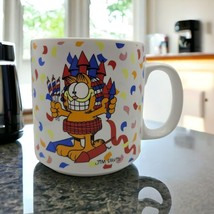 Garfield 1978 July Fireworks Mug Coffee Cup Lets Party Got A Light Collector - £13.84 GBP