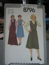 Simplicity 8796 Half-Size Jumpers &amp; Blouse Pattern - Size 12 1/2 &amp; 14 1/2 - $9.62