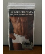Polo Ralph Lauren Vintage Y2K White Mid Rise Underwear Briefs Mens 34 NEW - $39.59