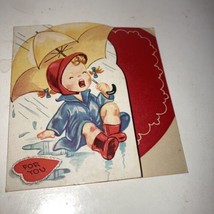 Girl with umbrella valentine - £7.09 GBP