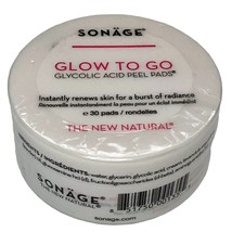 Sonage Glow to Go Glycolic Acid Peel Pads Exfoliation and Resurfacing 30 Pads - £16.10 GBP