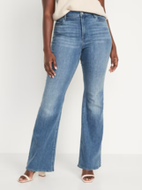 Old Navy High Rise WOW Flare Jeans Womens 12 Petite Blue Medium Wash Stretch NEW - £23.26 GBP