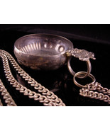 1800&#39;s wine tasting cup - Silver Grape Handle - Silver tastevin with cha... - $495.00